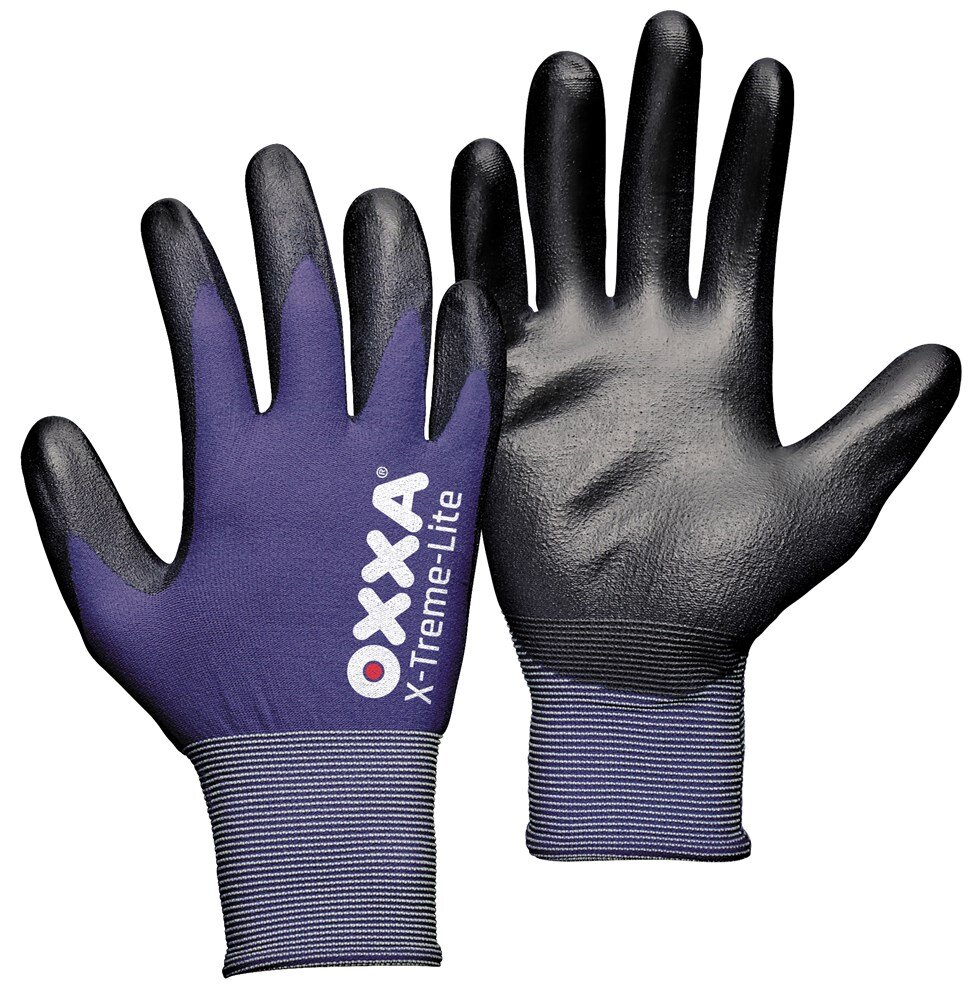 Afbeelding voor Handschoen oxxa x-treme-lite pu nylon blauw mt9