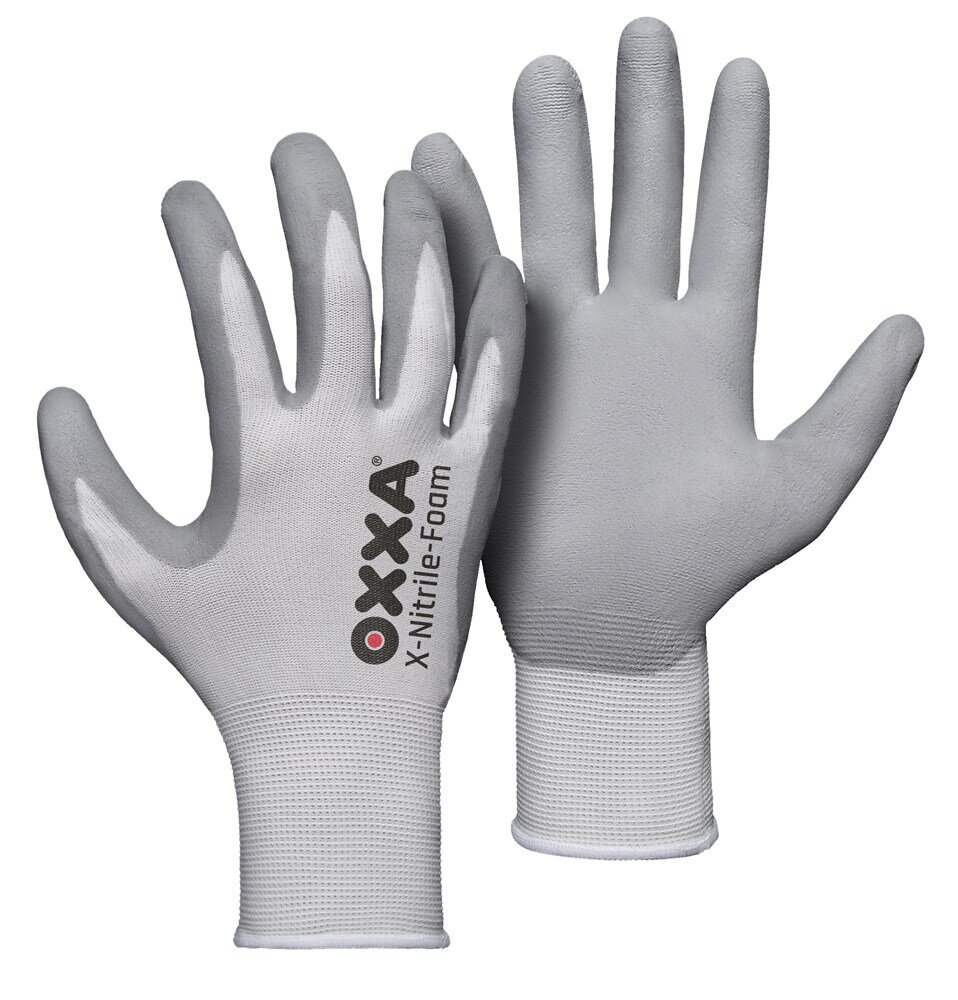 Afbeelding voor Handschoen oxxa x-nitrile-foam wit/grijs mt8