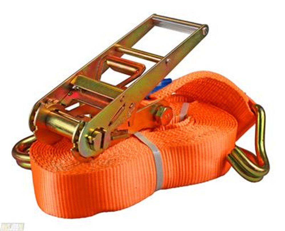 Afbeelding voor Sjorband orange 50mm 2-dlg smalle haak 3m