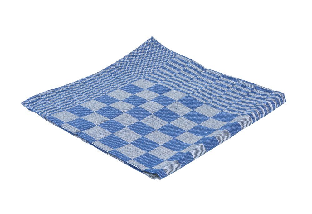 Afbeelding voor Theedoek geblokt blauw 65x65cm 
