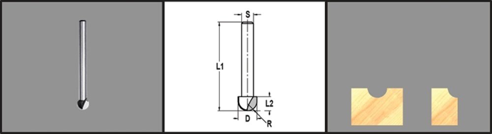 Afbeelding voor Holprofielfrees hm r4,45l65,0mm a09