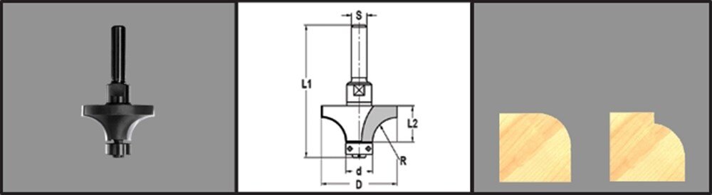 Afbeelding voor Afrondfrees hm r= 8,0 +lager 14mm e06