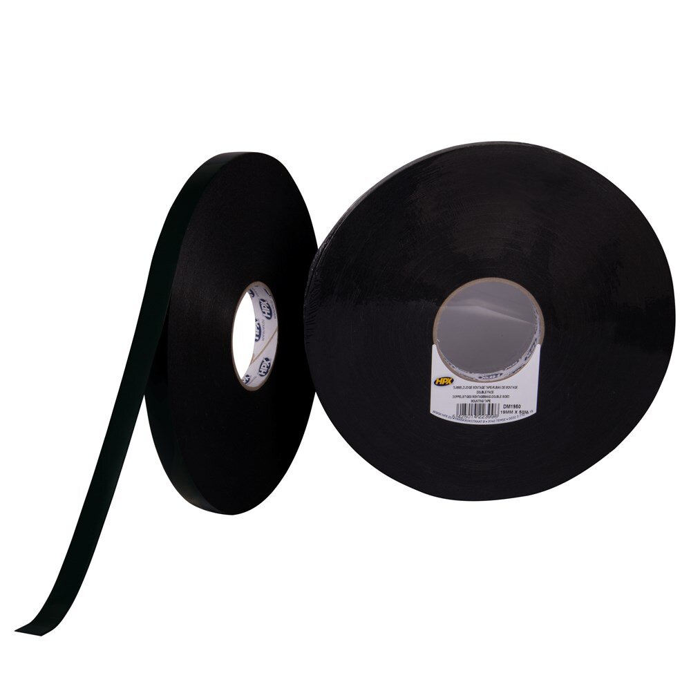 Afbeelding voor Dubbelzijdig foamtape hpx zwart 19mm x 50m