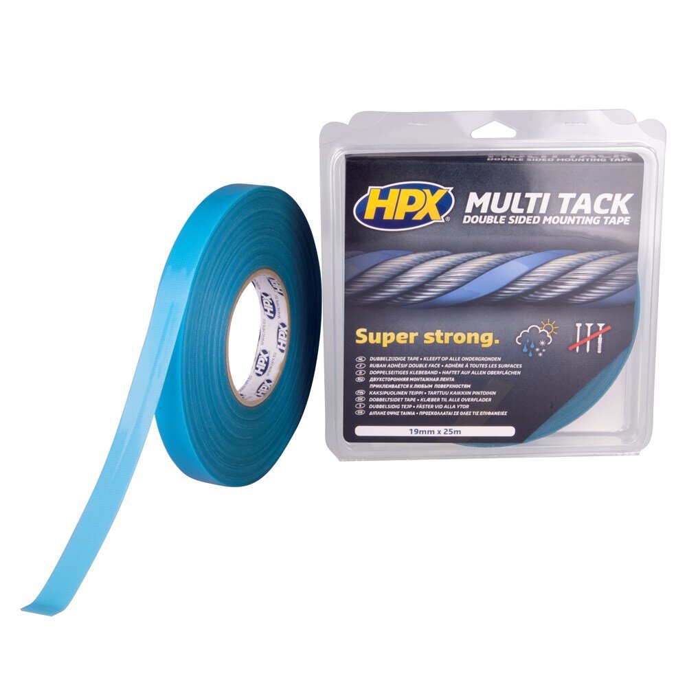 Afbeelding voor Dubbelzijdige tape multi tack hpx 19mm x 25m