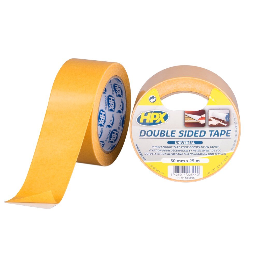 Afbeelding voor Dubbelzijdige tape universal hpx wit 48mm x 25mm