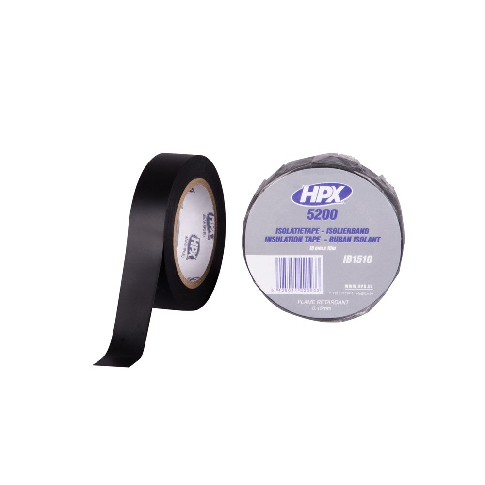 Afbeelding voor Pvc isolatie tape hpx zwart 15mm x 10m 