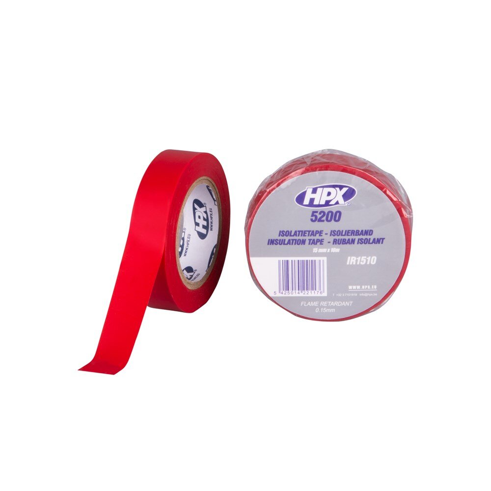 Afbeelding voor Pvc isolatie tape hpx rood 15mm x 10m 