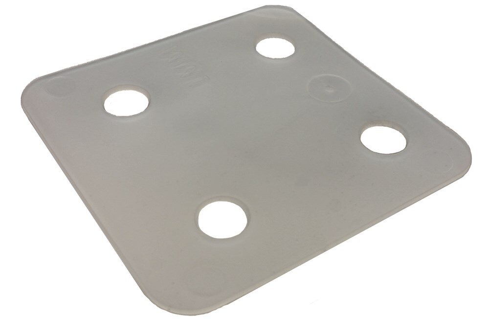 Afbeelding voor Stelplaat z/sleuf transparant 1mm 70x70 96st.