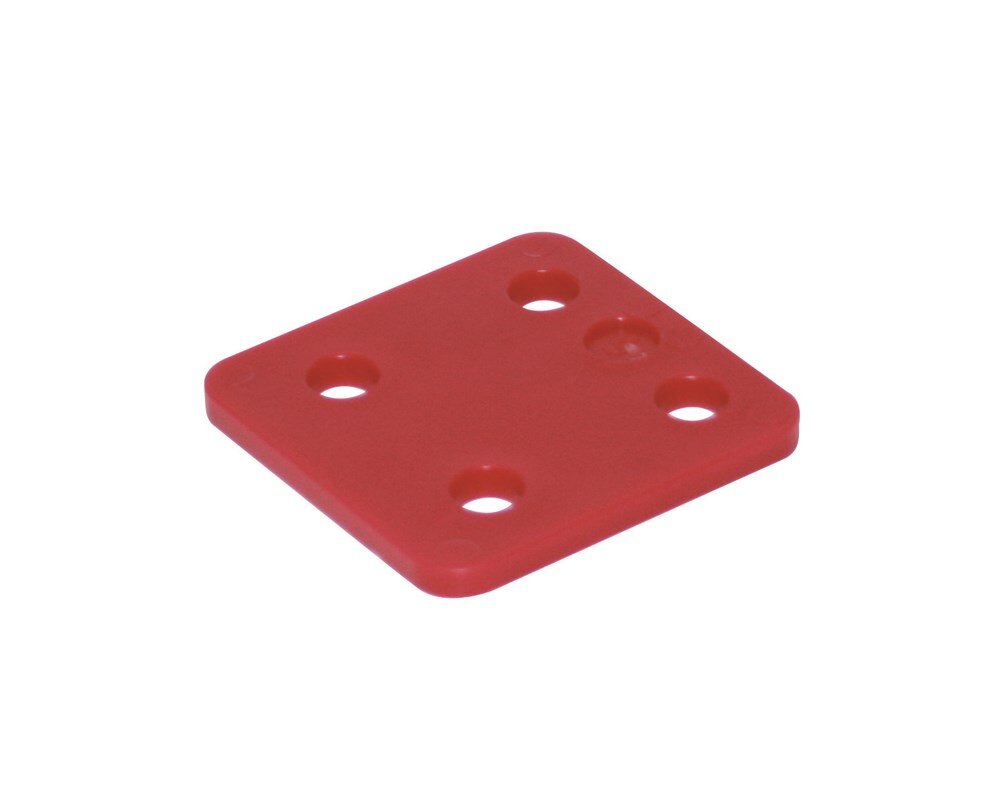 Afbeelding voor Stelplaat z/sleuf rood 5mm 70x70 48st.