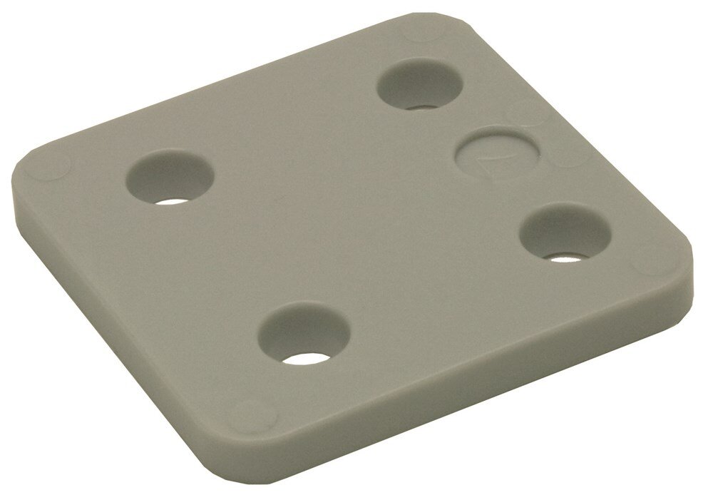 Afbeelding voor Stelplaat z/sleuf grijs 7mm 70x70 48st.