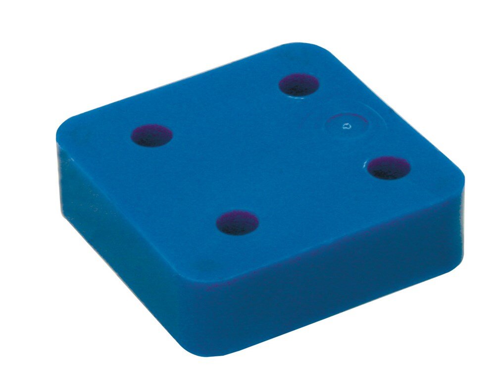 Afbeelding voor Stelplaat z/sleuf blauw 20mm 70x70 48st