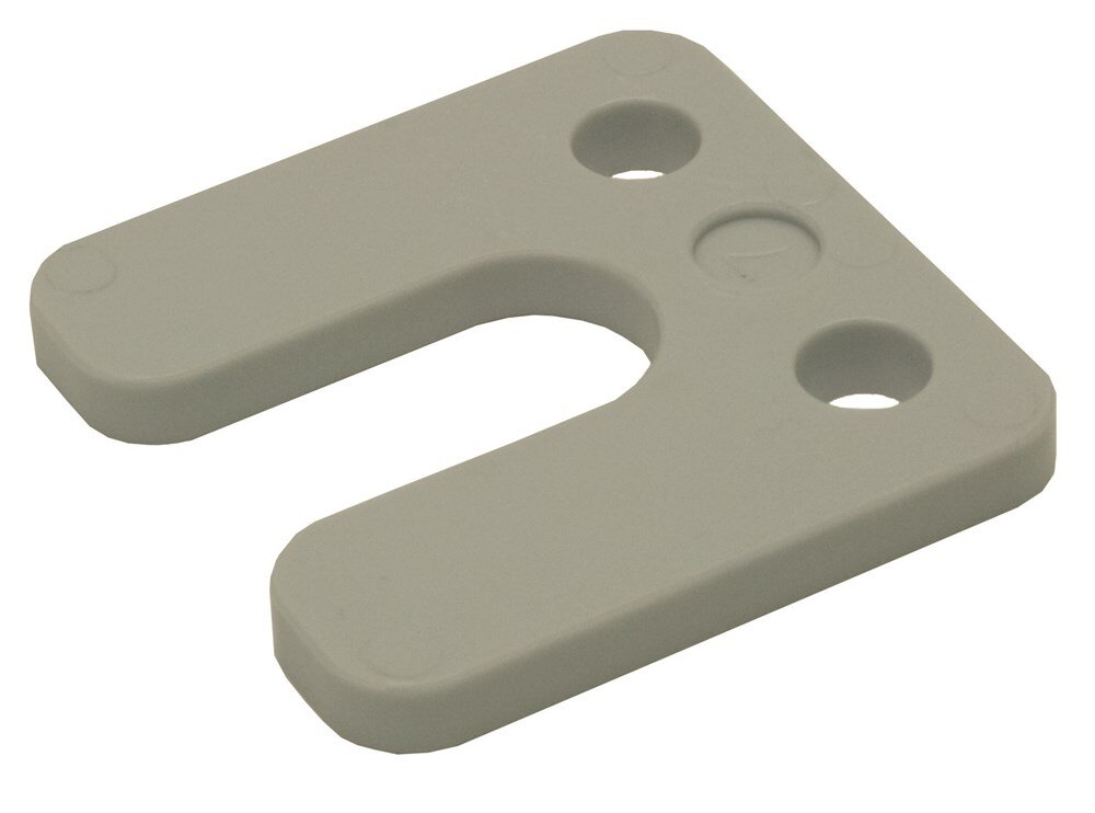 Afbeelding voor Stelplaat m/sleuf grijs 7mm 70x70 48st.