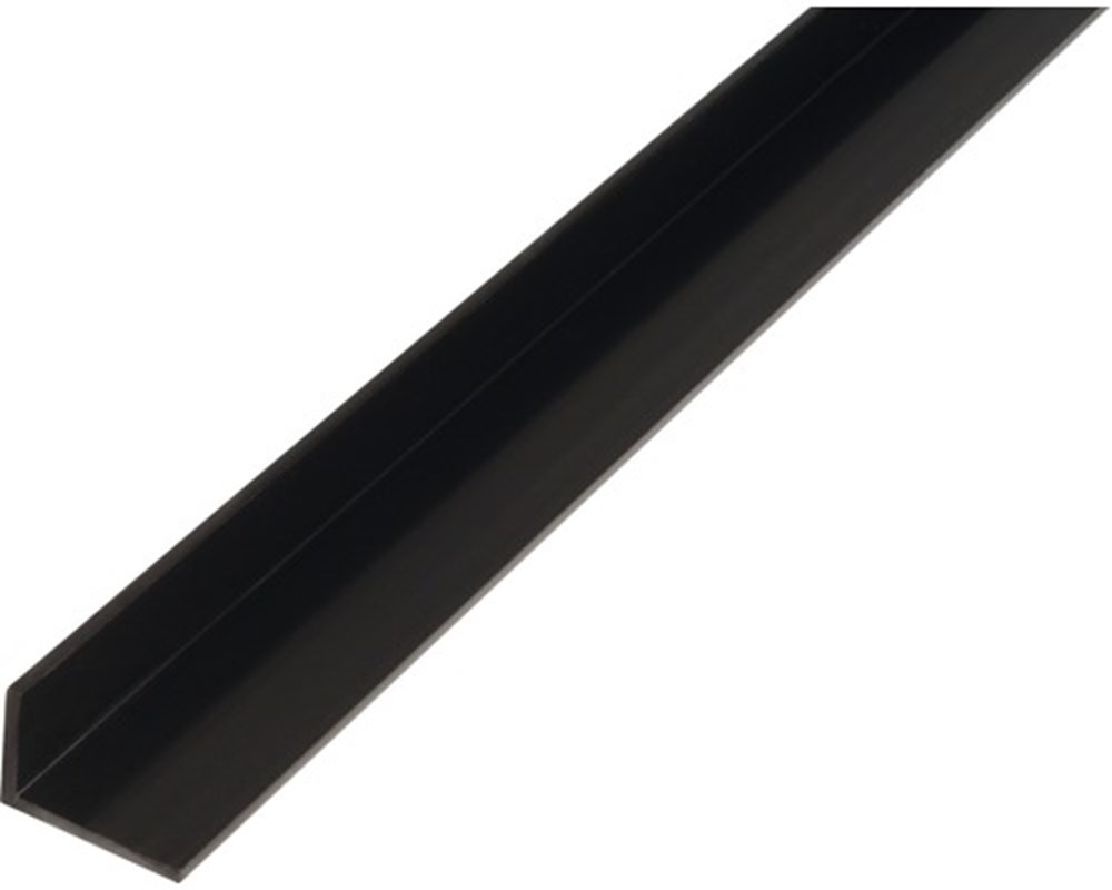 Afbeelding voor Hoekprofiel kunststof zwart 20x20x1.5 l=2.6 mtr