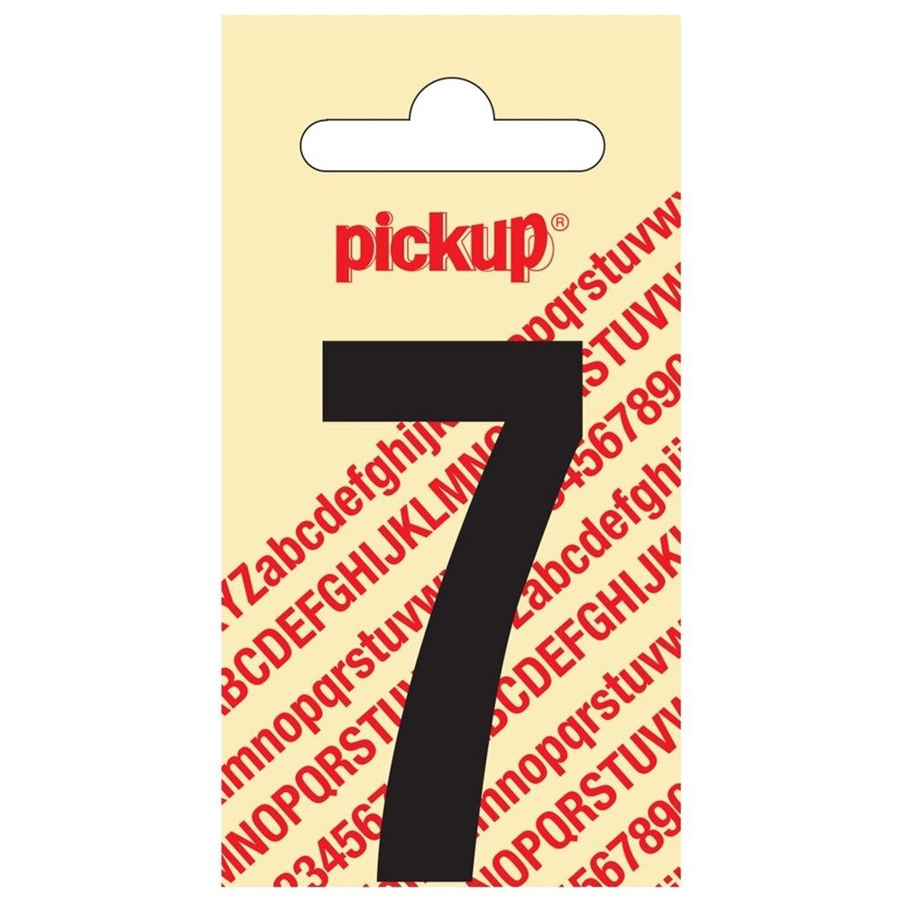 Afbeelding voor Sticker los 60mm zwart ""7