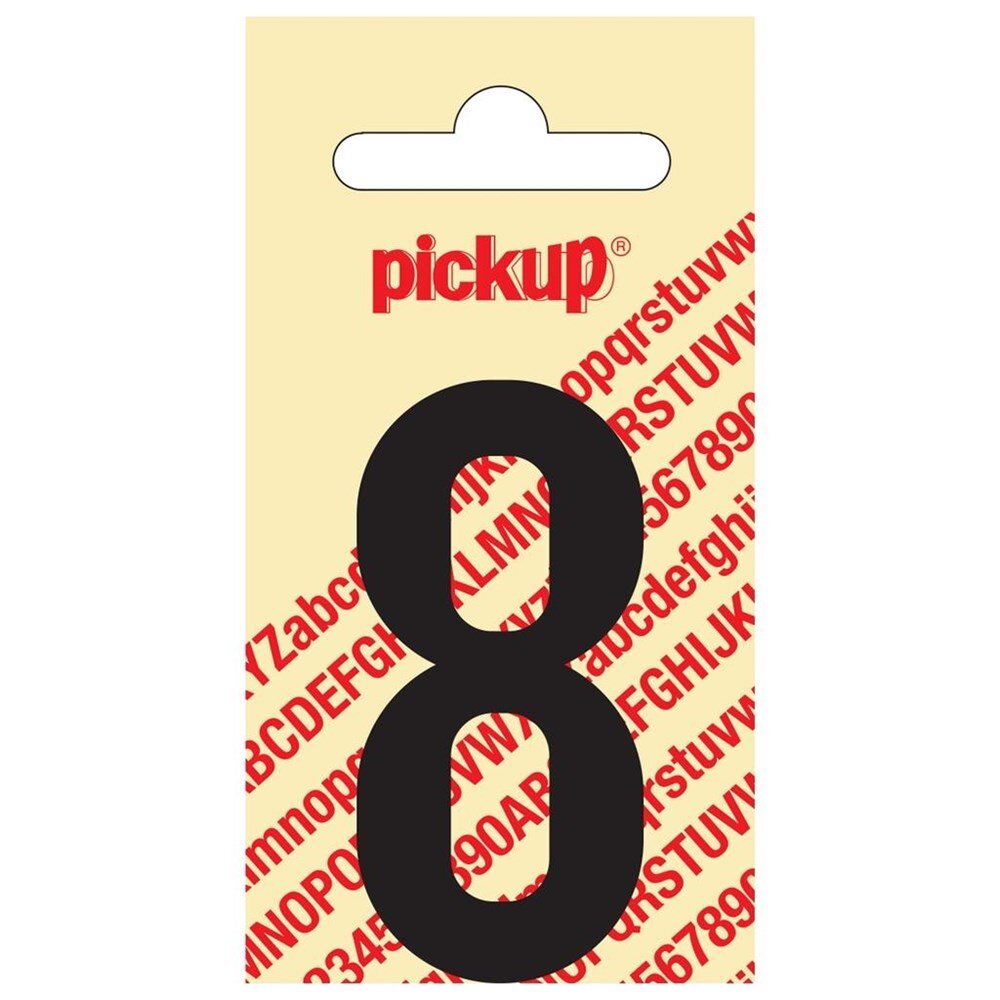 Afbeelding voor Sticker los 60mm zwart ""8