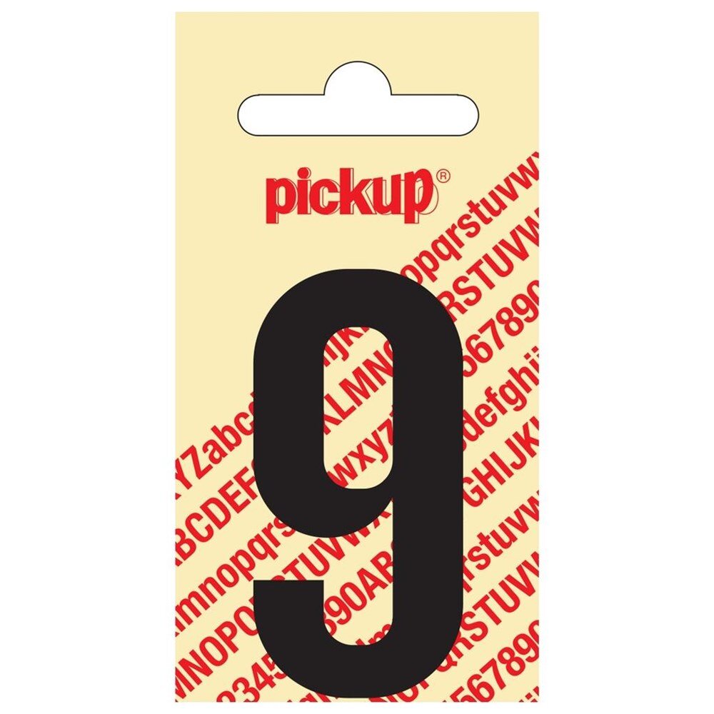 Afbeelding voor Sticker los 60mm zwart ""9