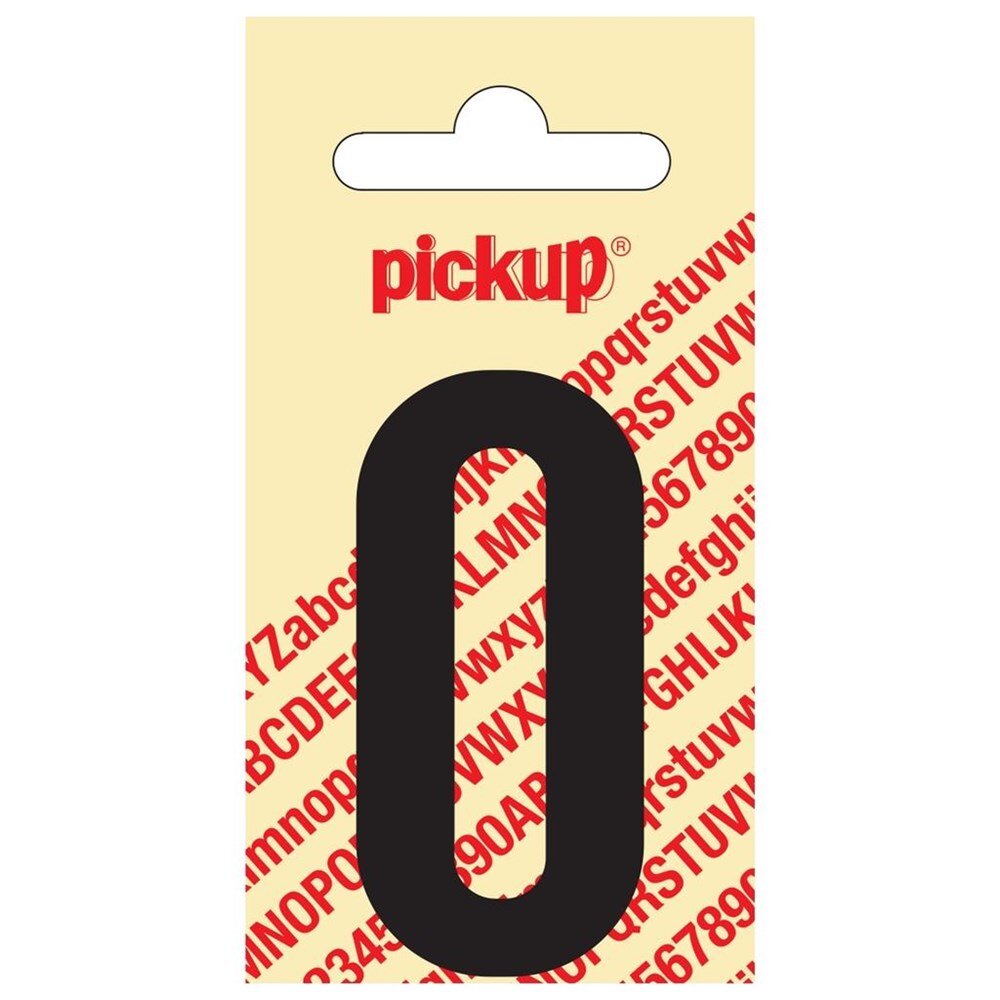 Afbeelding voor Sticker los 60mm zwart ""0