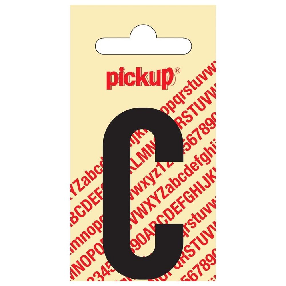 Afbeelding voor Sticker los 60mm zwart ""c