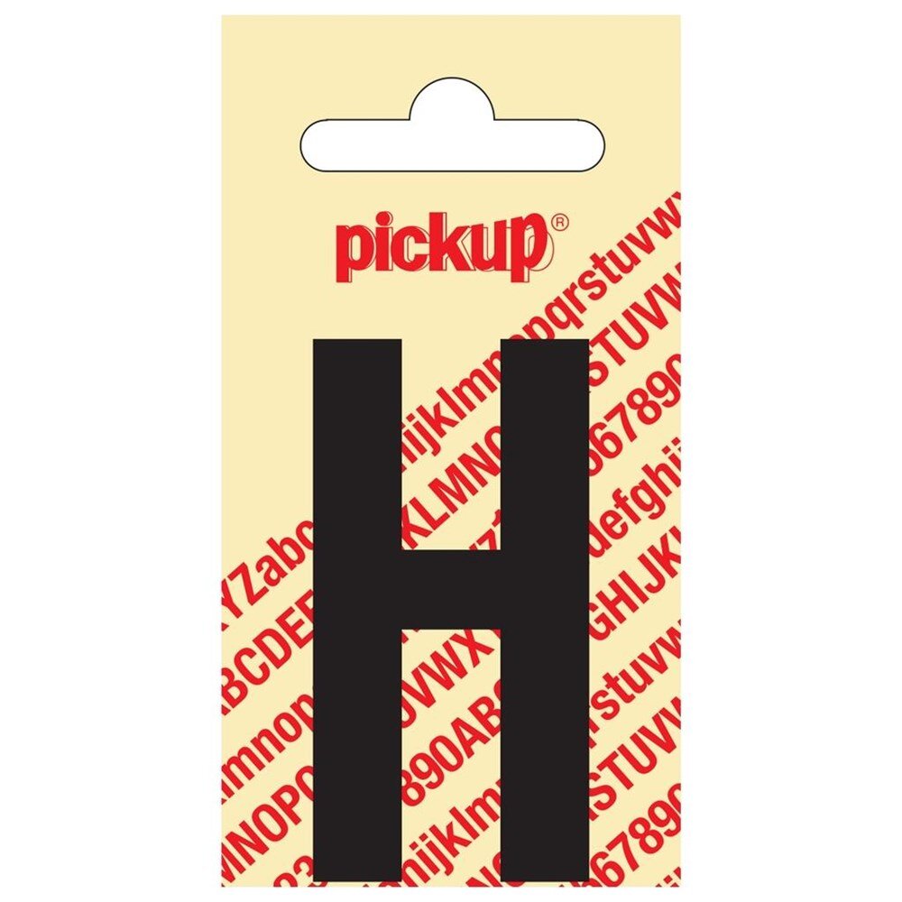 Afbeelding voor Sticker los 60mm zwart ""h
