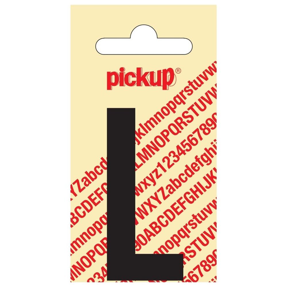 Afbeelding voor Sticker los 60mm zwart ""l