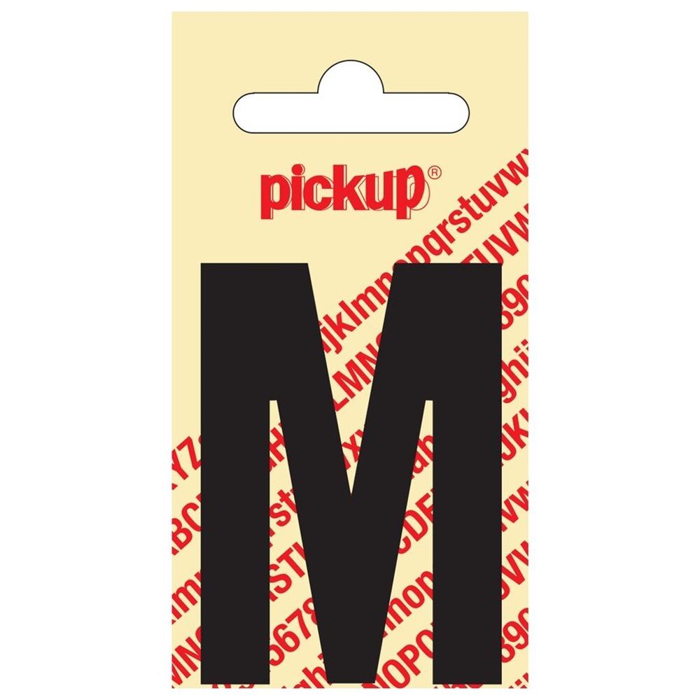 Afbeelding voor Sticker los 60mm zwart ""m