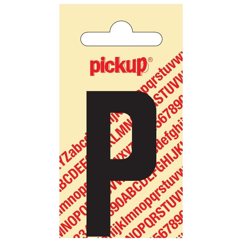 Afbeelding voor Sticker los 60mm zwart ""p