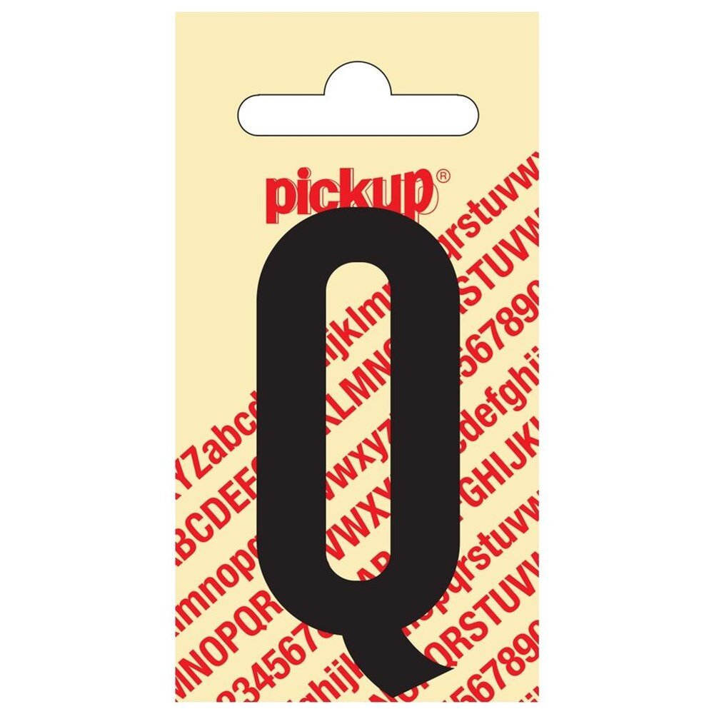 Afbeelding voor Sticker los 60mm zwart ""q