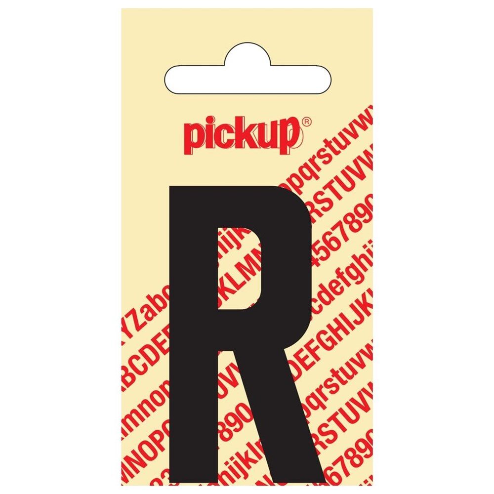 Afbeelding voor Sticker los 60mm zwart ""r