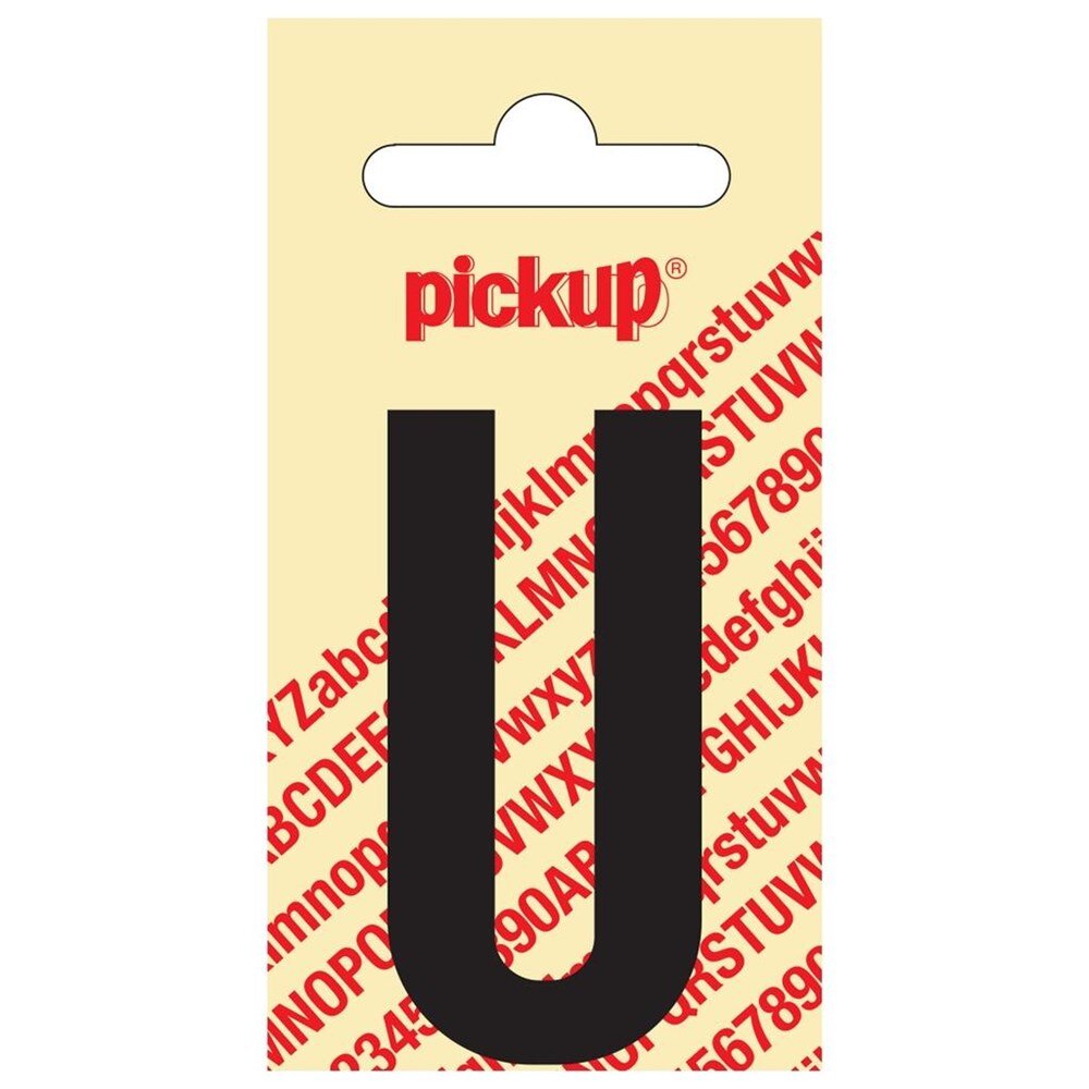 Afbeelding voor Sticker los 60mm zwart ""u