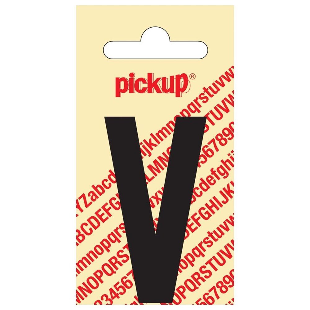 Afbeelding voor Sticker los 60mm zwart ""v