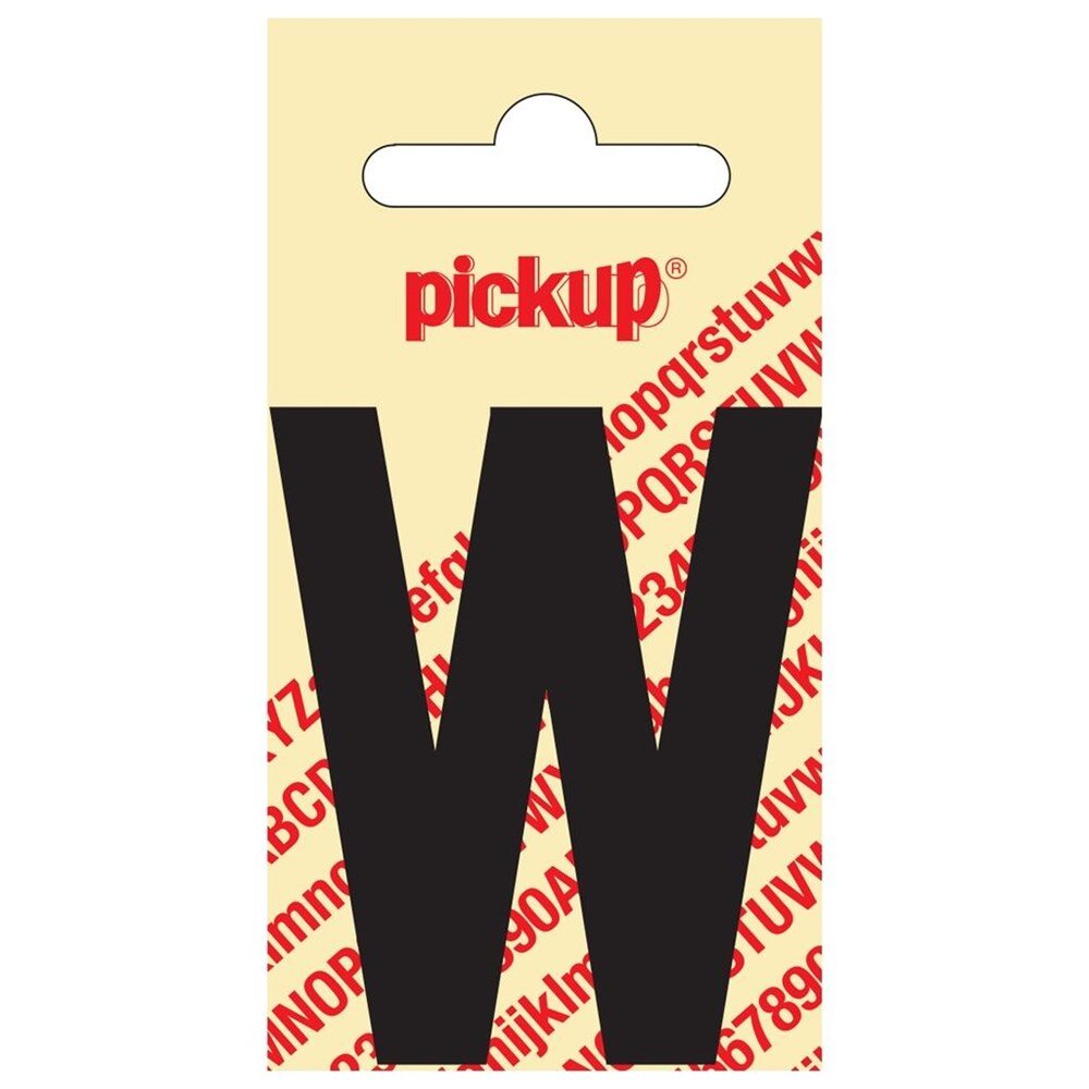 Afbeelding voor Sticker los 60mm zwart ""w