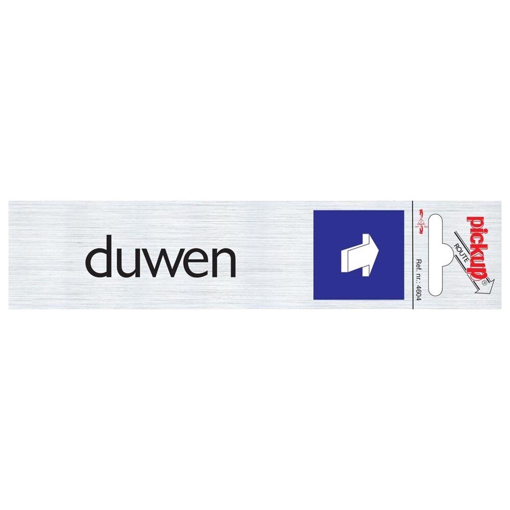 Afbeelding voor Alu-look deurbord 165x44mm duwen liggend