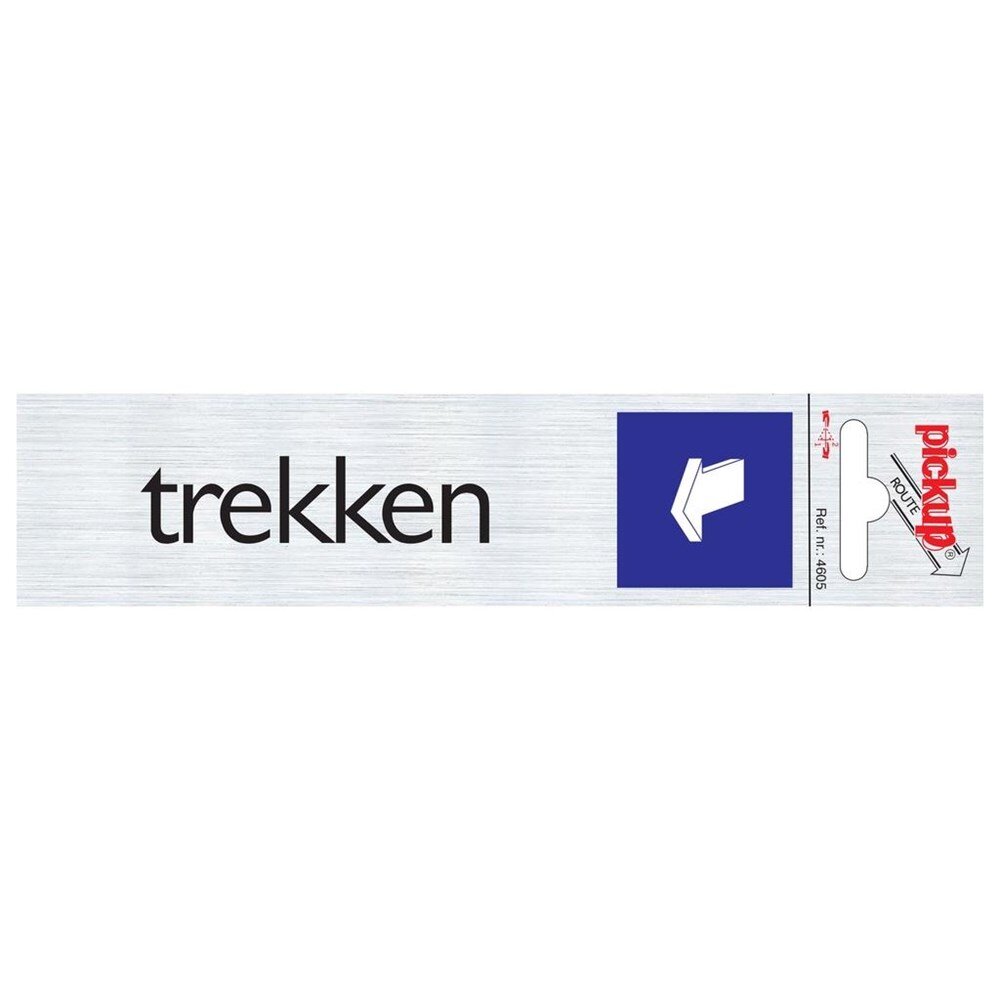 Afbeelding voor Alu-look deurbord 165x44mm trekken ligg.