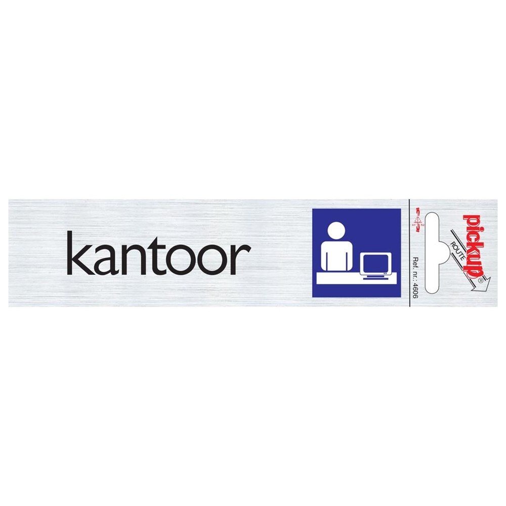 Afbeelding voor Alu-look deurbord 165x44mm kantoor