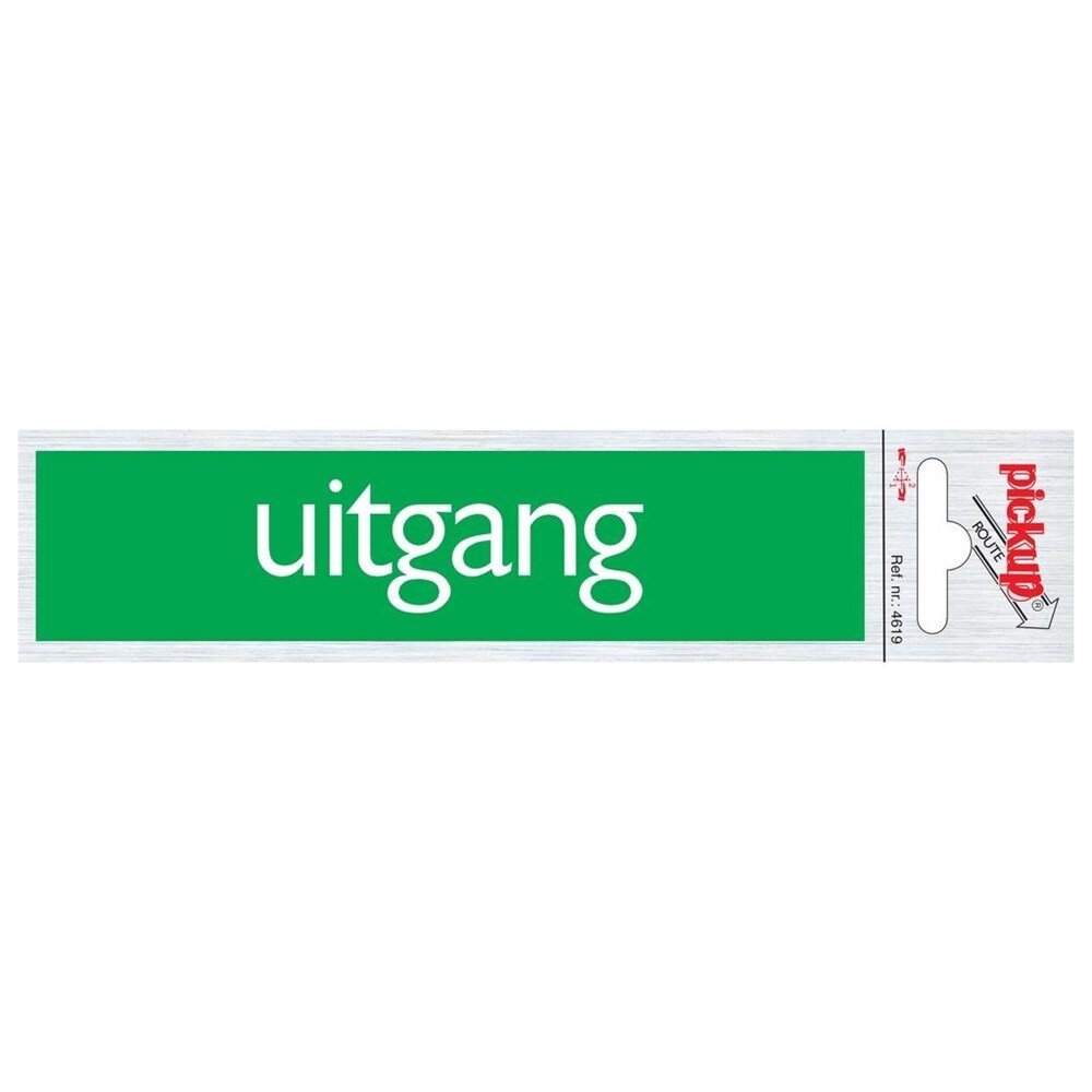 Afbeelding voor Alu-look deurbord 165x44mm uitgang