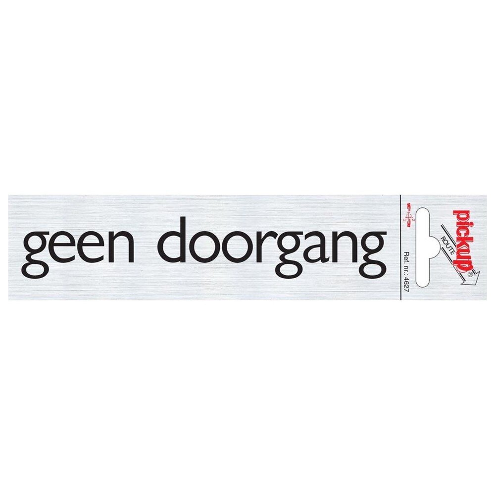 Afbeelding voor Alu-look deurbord 165x44mm geen doorgang