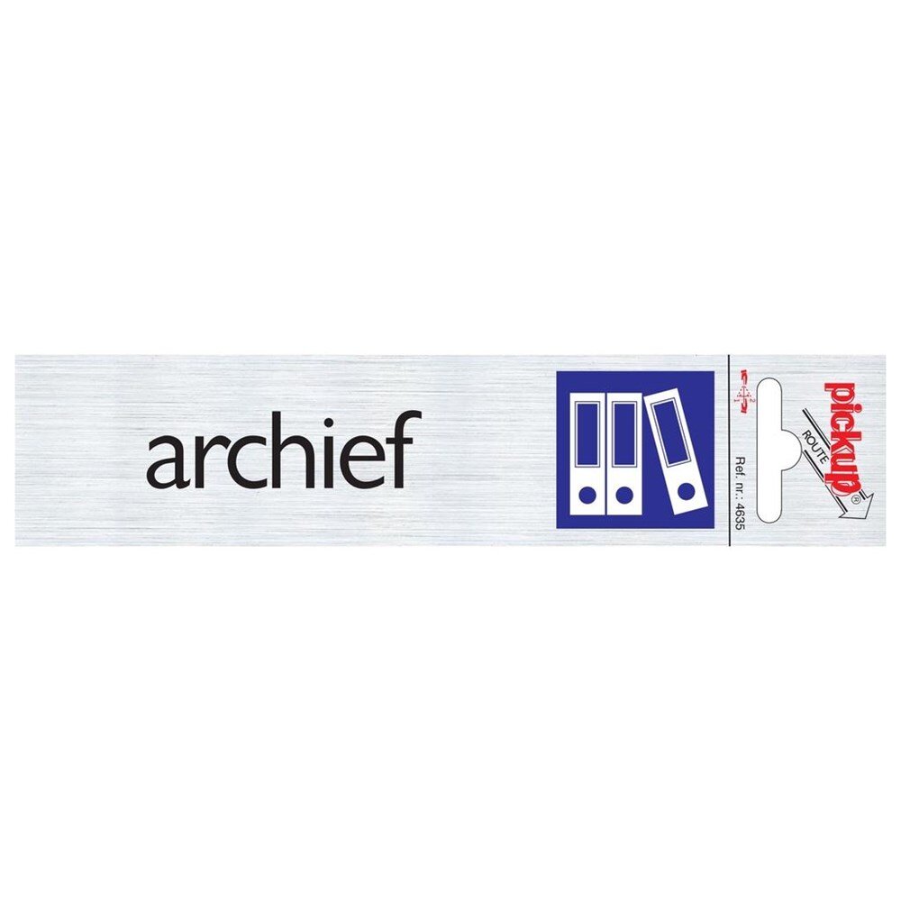 Afbeelding voor Alu-look deurbord 165x44mm archief