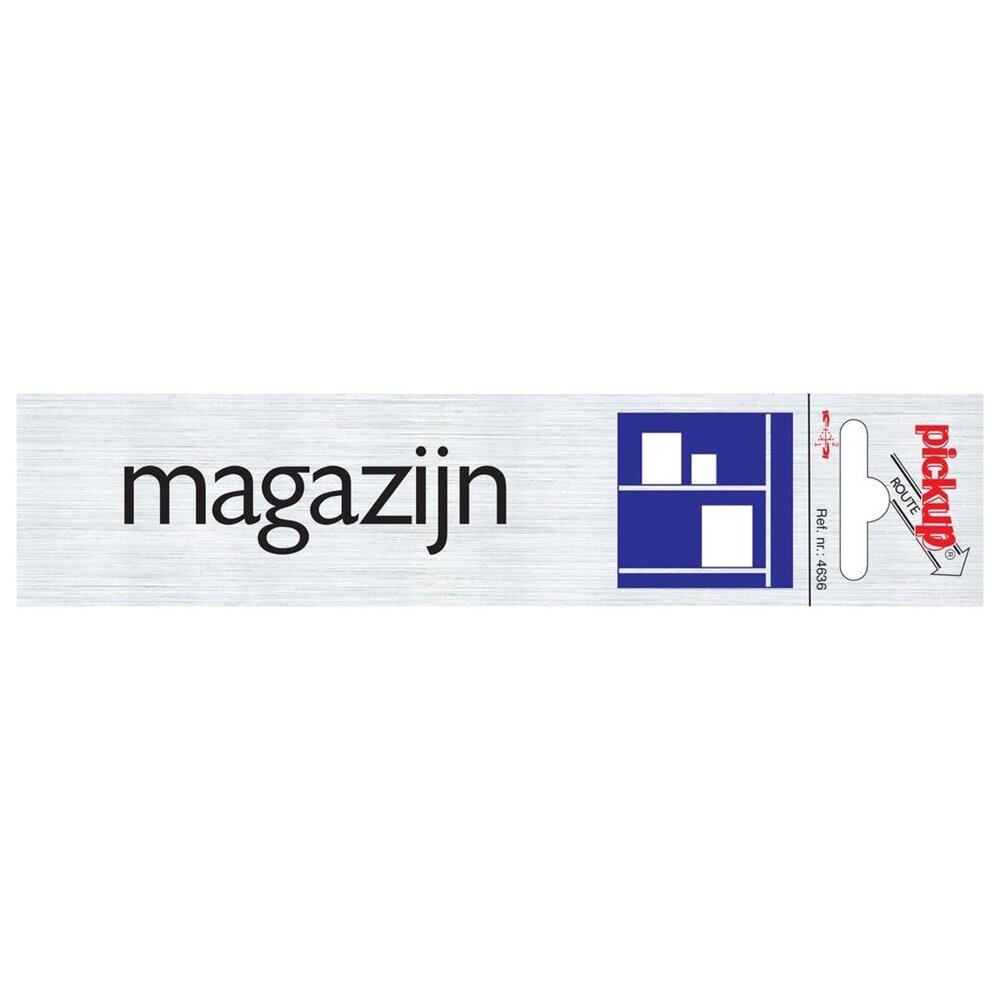 Afbeelding voor Alu-look deurbord 165x44mm magazijn