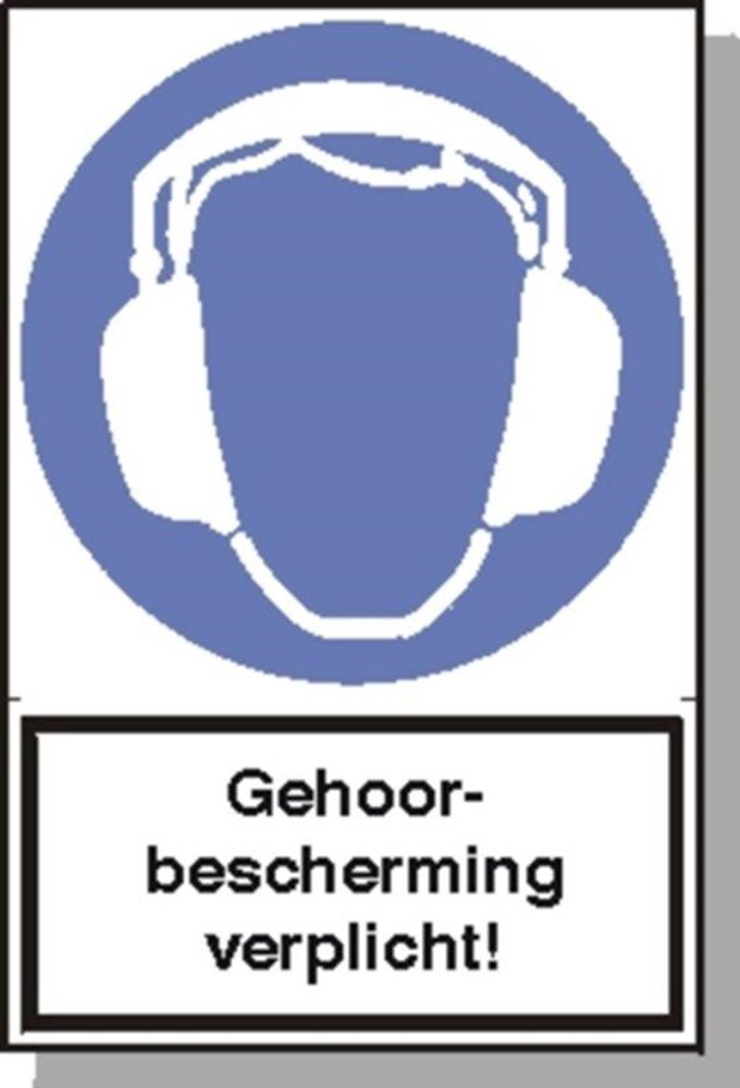 Afbeelding voor Pictogram gehoor verplicht bl/w 200x300