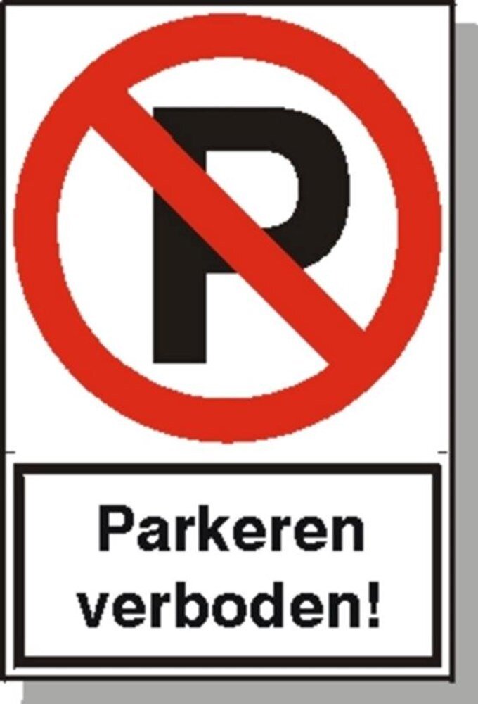 Afbeelding voor Picto verboden te parkeren r/z/w 200x300