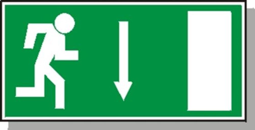 Afbeelding voor Picto vluchtweg n beneden gr/w 150x300