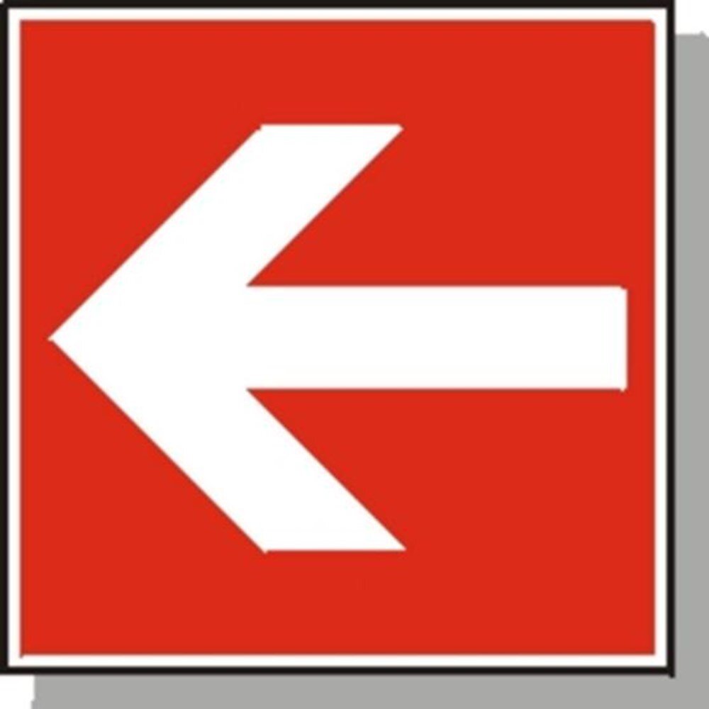 Afbeelding voor Picto vluchtpijl horiz rood/wit 200x200
