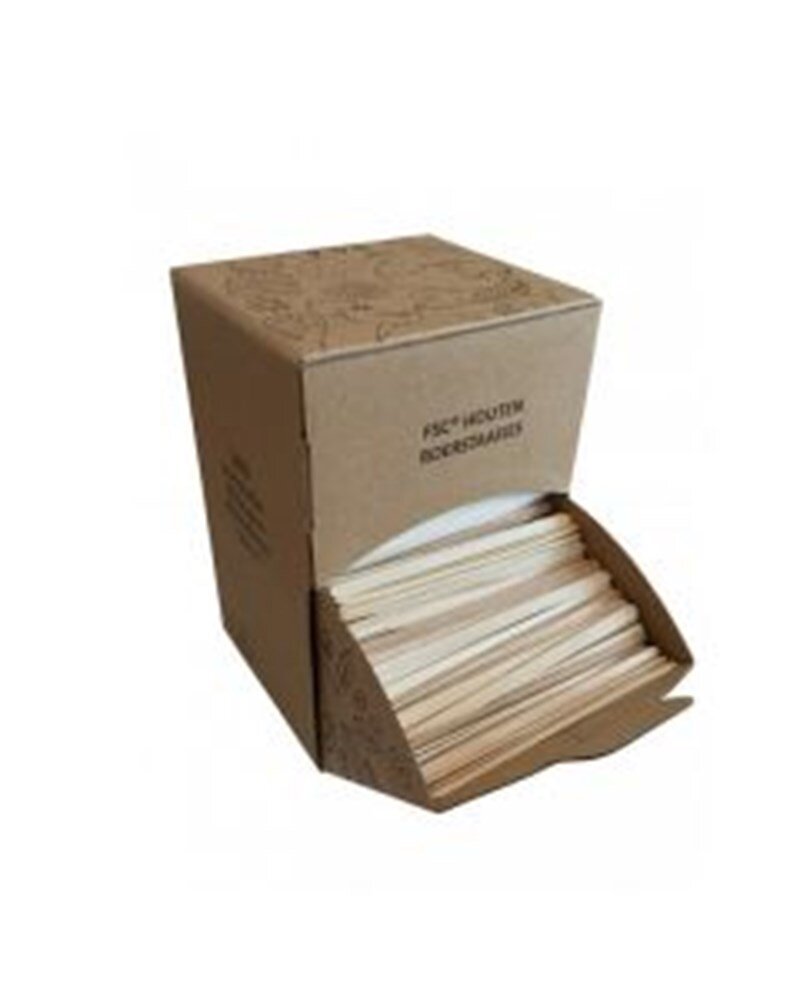 Afbeelding voor Roerstaafjes hout vosgreen 110mm 2000st.a10