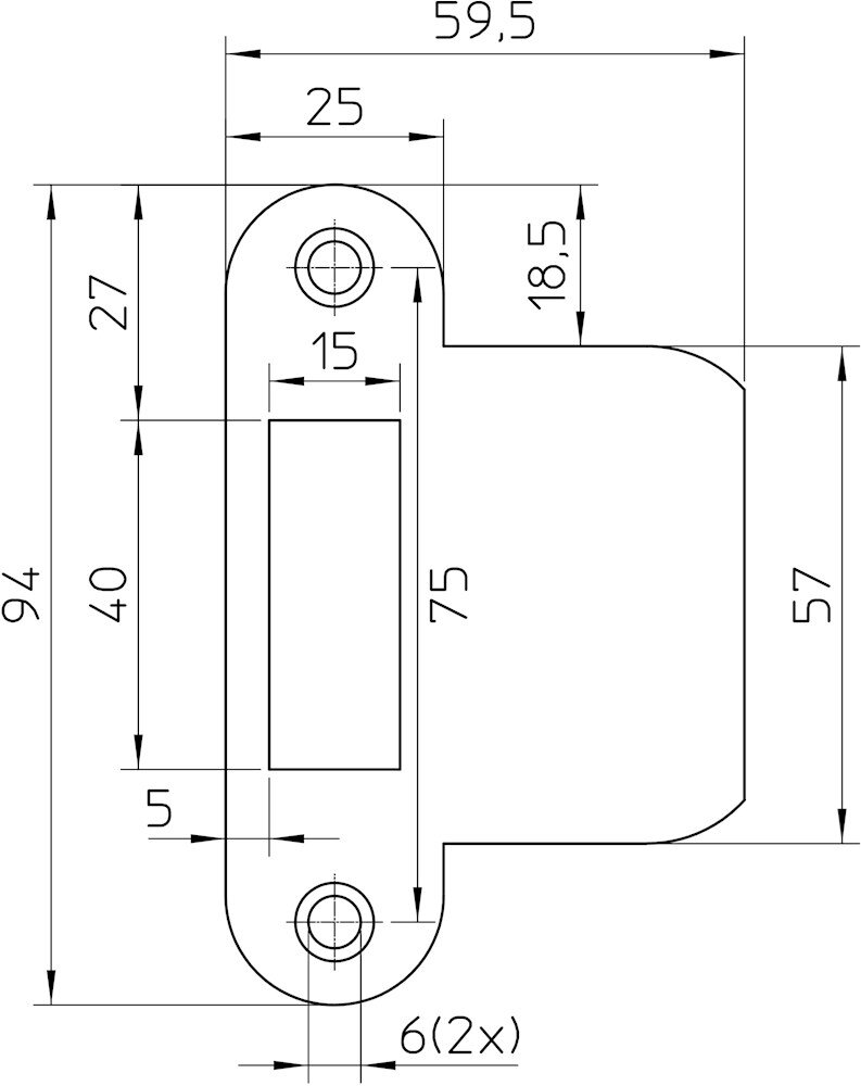 Afbeelding voor Sluitplaat nemef vp635/17 loop afg rvs