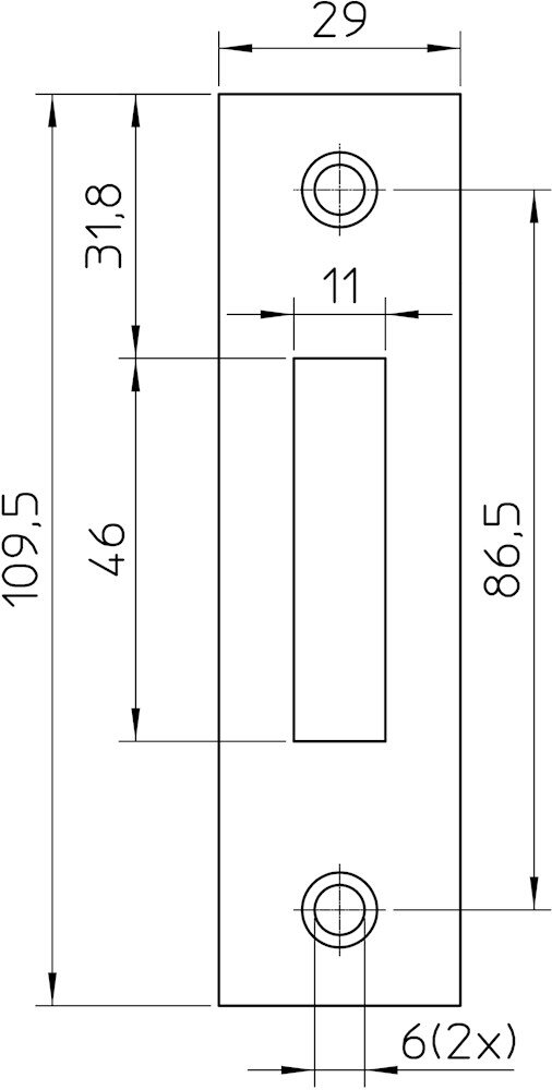 Afbeelding voor Sluitplaat nemef p636/17 kast rvs