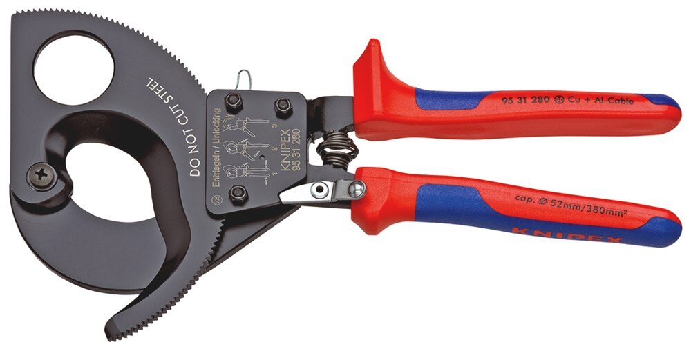 Afbeelding voor Ratelkabelschaar knipex 9531-280 52mm