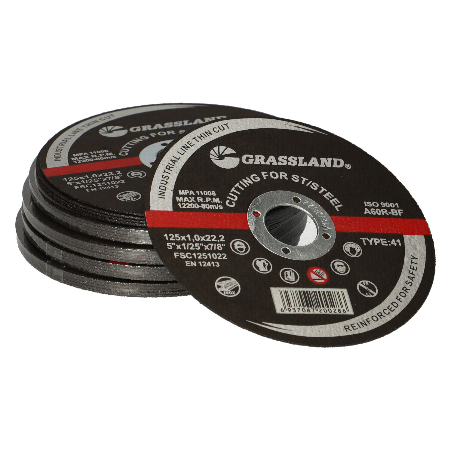 Afbeelding voor Doorslijpschijf e-dun staal/rvs 125x1,0x22,2mm