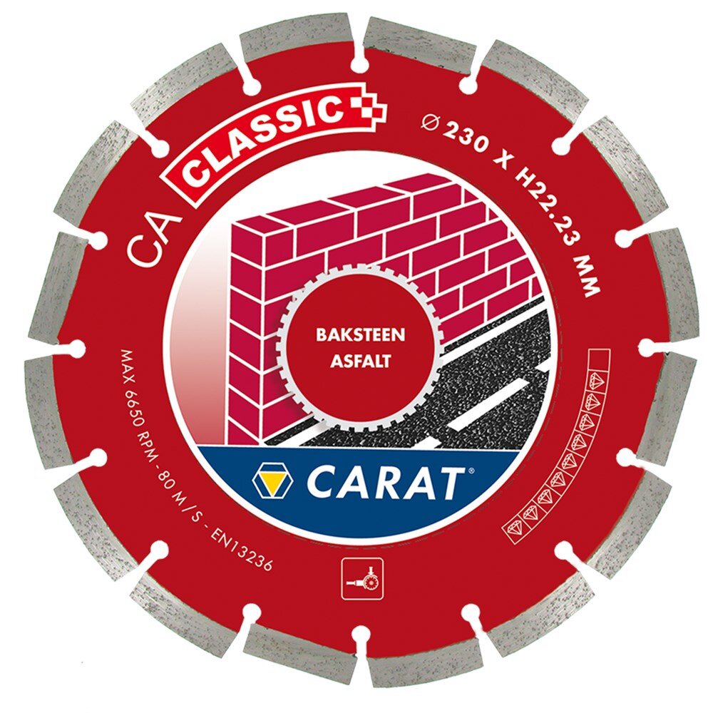 Afbeelding voor Diamantzaag baksteen carat classic 230x22/23mm 