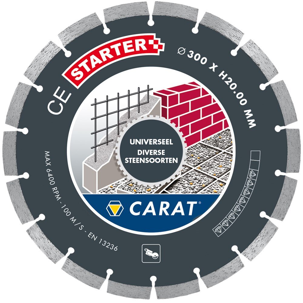 Afbeelding voor Diamantzaag uni carat starter 230x22/23mm 