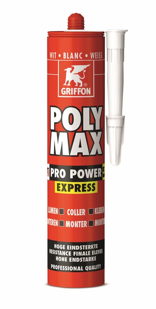 Afbeelding voor Polymax montagelijm pro power express wit 290ml